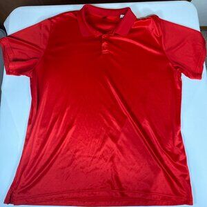 Adidas Short Sleeve XXL Polyester Red Polo